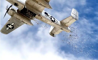 Military Plane Dropping flowers