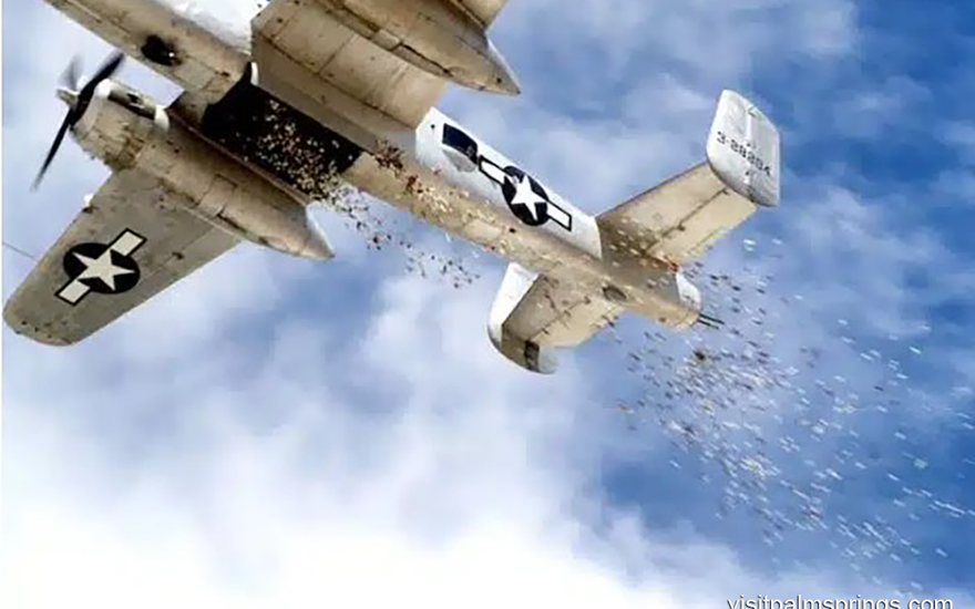 Military Plane Dropping flowers