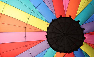 A Hot Air Balloon view from below looking up