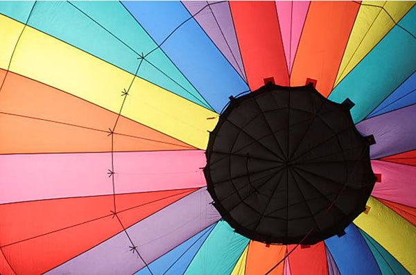 A Hot Air Balloon view from below looking up