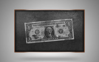 First dollar in a frame on the wall