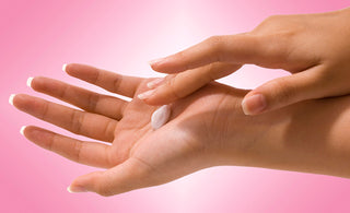 Hands with lotion