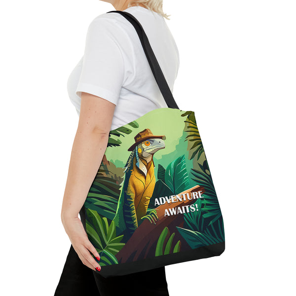 Adventure Awaits Iguana Tote Bag